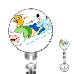 Adventure Time Finn And Jake Snow Stainless Steel Nurses Watch by Sarkoni