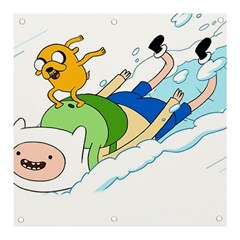 Adventure Time Finn And Jake Snow Banner And Sign 3  X 3  by Sarkoni