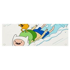 Adventure Time Finn And Jake Snow Banner And Sign 6  X 2  by Sarkoni