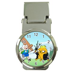 Adventure Time Finn And Jake Cartoon Network Parody Money Clip Watches by Sarkoni