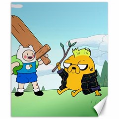 Adventure Time Finn And Jake Cartoon Network Parody Canvas 8  X 10  by Sarkoni