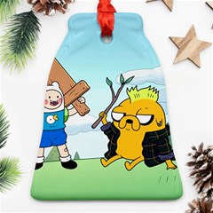 Adventure Time Finn And Jake Cartoon Network Parody Ornament (bell) by Sarkoni