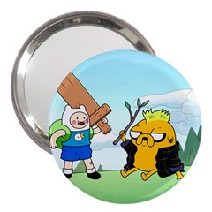 Adventure Time Finn And Jake Cartoon Network Parody 3  Handbag Mirrors by Sarkoni