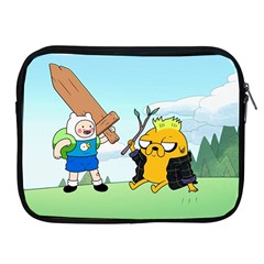 Adventure Time Finn And Jake Cartoon Network Parody Apple Ipad 2/3/4 Zipper Cases by Sarkoni