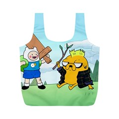 Adventure Time Finn And Jake Cartoon Network Parody Full Print Recycle Bag (m) by Sarkoni