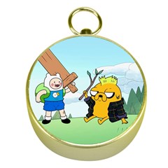 Adventure Time Finn And Jake Cartoon Network Parody Gold Compasses by Sarkoni