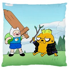 Adventure Time Finn And Jake Cartoon Network Parody Standard Premium Plush Fleece Cushion Case (one Side) by Sarkoni