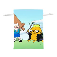 Adventure Time Finn And Jake Cartoon Network Parody Lightweight Drawstring Pouch (l) by Sarkoni