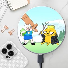 Adventure Time Finn And Jake Cartoon Network Parody Wireless Fast Charger(white) by Sarkoni