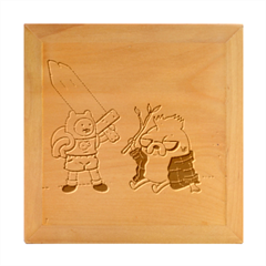 Adventure Time Finn And Jake Cartoon Network Parody Wood Photo Frame Cube by Sarkoni