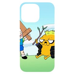 Adventure Time Finn And Jake Cartoon Network Parody Iphone 14 Pro Max Black Uv Print Case by Sarkoni