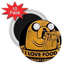 Adventure Time Jake  I Love Food 2 25  Magnets (10 Pack)  by Sarkoni