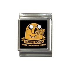 Adventure Time Jake  I Love Food Italian Charm (13mm) by Sarkoni