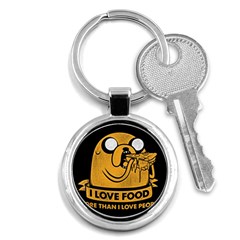 Adventure Time Jake  I Love Food Key Chain (round) by Sarkoni