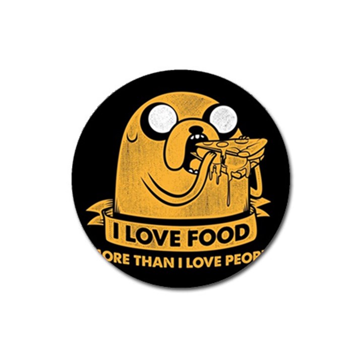 Adventure Time Jake  I Love Food Magnet 3  (Round)