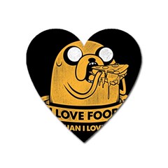 Adventure Time Jake  I Love Food Heart Magnet by Sarkoni