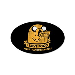 Adventure Time Jake  I Love Food Sticker Oval (10 Pack) by Sarkoni