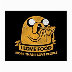 Adventure Time Jake  I Love Food Small Glasses Cloth by Sarkoni