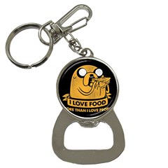 Adventure Time Jake  I Love Food Bottle Opener Key Chain by Sarkoni