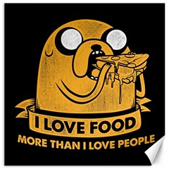 Adventure Time Jake  I Love Food Canvas 16  X 16  by Sarkoni