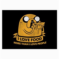 Adventure Time Jake  I Love Food Large Glasses Cloth (2 Sides) by Sarkoni