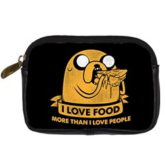 Adventure Time Jake  I Love Food Digital Camera Leather Case by Sarkoni