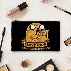 Adventure Time Jake  I Love Food Cosmetic Bag (medium) by Sarkoni