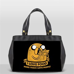 Adventure Time Jake  I Love Food Oversize Office Handbag (2 Sides) by Sarkoni