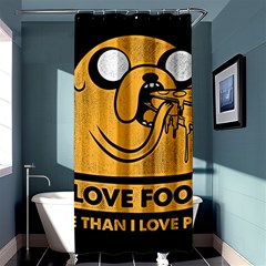 Adventure Time Jake  I Love Food Shower Curtain 36  X 72  (stall)  by Sarkoni