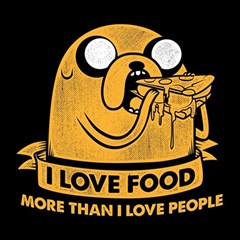 Adventure Time Jake  I Love Food Play Mat (rectangle) by Sarkoni