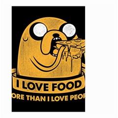 Adventure Time Jake  I Love Food Small Garden Flag (two Sides) by Sarkoni