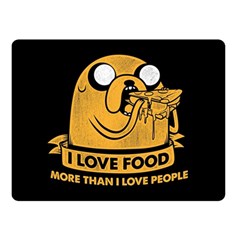 Adventure Time Jake  I Love Food Two Sides Fleece Blanket (small) by Sarkoni