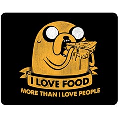 Adventure Time Jake  I Love Food Two Sides Fleece Blanket (medium) by Sarkoni