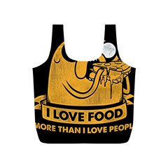 Adventure Time Jake  I Love Food Full Print Recycle Bag (s) by Sarkoni