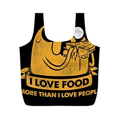 Adventure Time Jake  I Love Food Full Print Recycle Bag (m) by Sarkoni