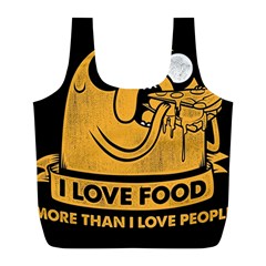 Adventure Time Jake  I Love Food Full Print Recycle Bag (l) by Sarkoni