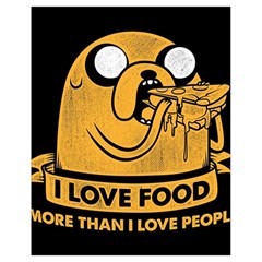 Adventure Time Jake  I Love Food Drawstring Bag (small) by Sarkoni