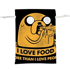 Adventure Time Jake  I Love Food Lightweight Drawstring Pouch (xl) by Sarkoni