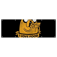 Adventure Time Jake  I Love Food Banner And Sign 12  X 4  by Sarkoni