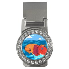 Adventure Time Fish Landscape Money Clips (cz)  by Sarkoni