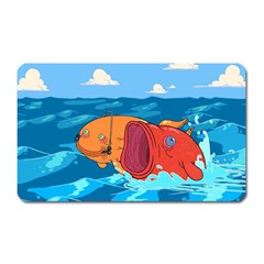 Adventure Time Fish Landscape Magnet (rectangular) by Sarkoni