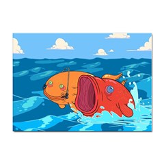 Adventure Time Fish Landscape Sticker A4 (10 Pack) by Sarkoni