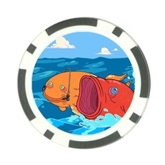 Adventure Time Fish Landscape Poker Chip Card Guard by Sarkoni