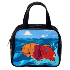 Adventure Time Fish Landscape Classic Handbag (One Side)