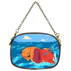 Adventure Time Fish Landscape Chain Purse (One Side)