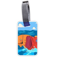 Adventure Time Fish Landscape Luggage Tag (one Side) by Sarkoni