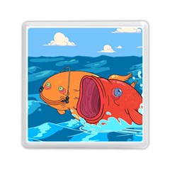 Adventure Time Fish Landscape Memory Card Reader (square) by Sarkoni