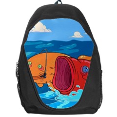 Adventure Time Fish Landscape Backpack Bag by Sarkoni