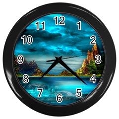 Artistic Fantasy Psychedelic Wall Clock (black)