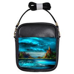 Artistic Fantasy Psychedelic Girls Sling Bag by Sarkoni